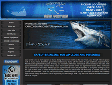 Tablet Screenshot of capecodsharkadventures.com